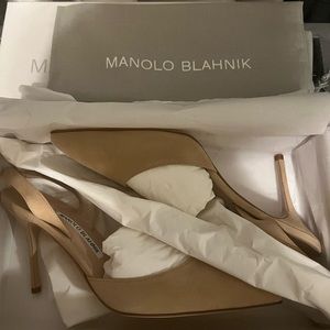 Manolo Blahnik Carolyne 90 sling back pumps